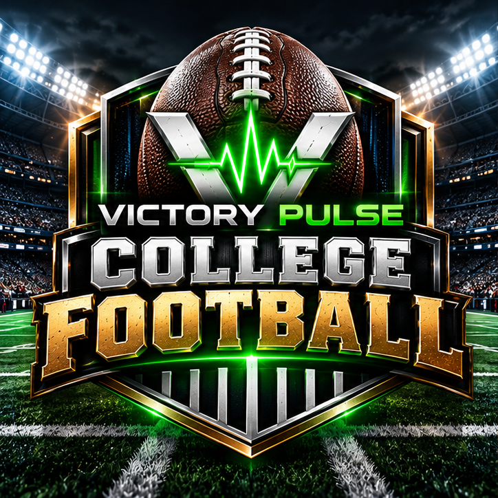 Victory Pulse College Football premium sports logo